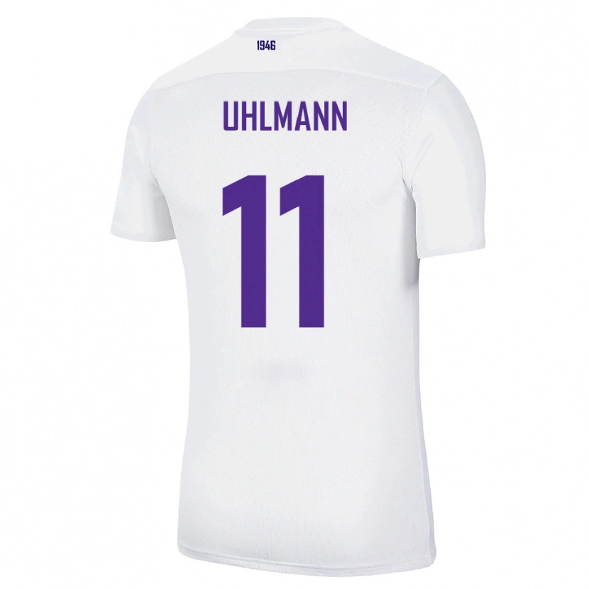 Danxen Kinder Eric Uhlmann #11 Weiß Grün Auswärtstrikot Trikot 2025/26 T-Shirt Österreich