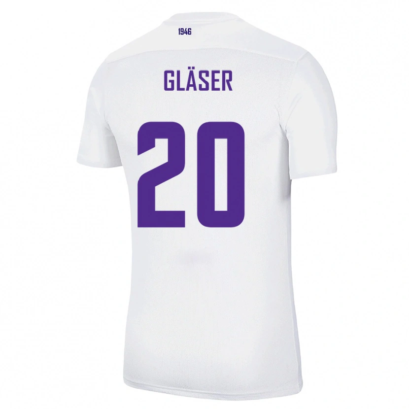 Danxen Kinder Philipp Gläser #20 Weiß Grün Auswärtstrikot Trikot 2025/26 T-Shirt Österreich