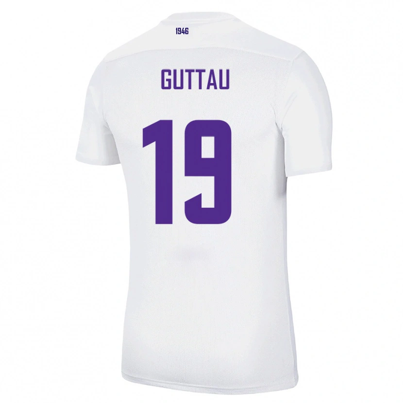Danxen Kinder Julian Guttau #19 Weiß Grün Auswärtstrikot Trikot 2025/26 T-Shirt Österreich