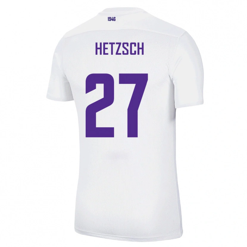 Danxen Kinder Finn Hetzsch #27 Weiß Grün Auswärtstrikot Trikot 2025/26 T-Shirt Österreich