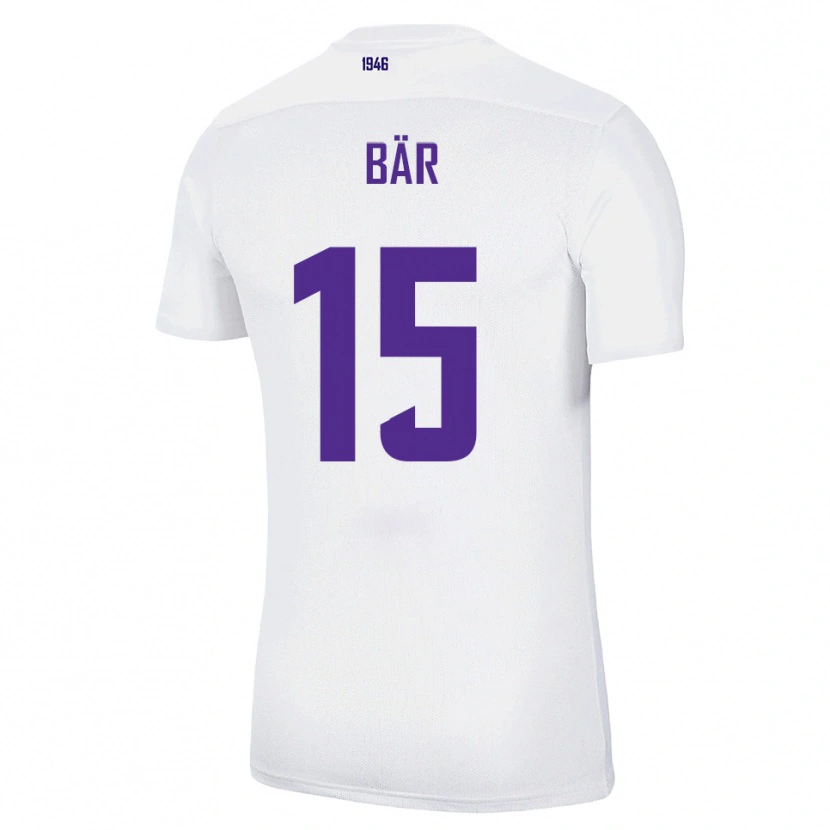 Danxen Kinder Marcel Bär #15 Weiß Grün Auswärtstrikot Trikot 2025/26 T-Shirt Österreich