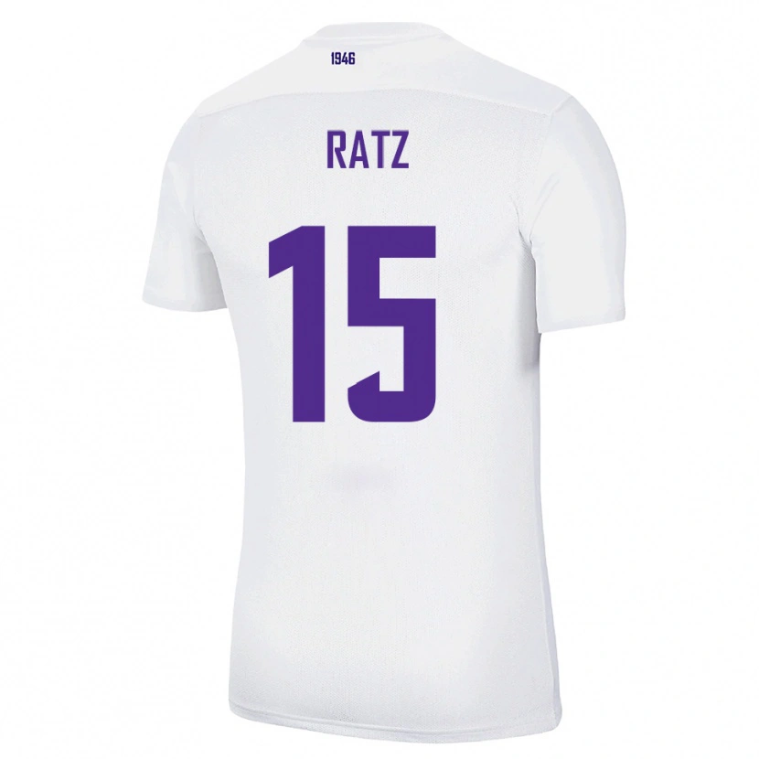 Danxen Kinder Hermann Ratz #15 Weiß Grün Auswärtstrikot Trikot 2025/26 T-Shirt Österreich