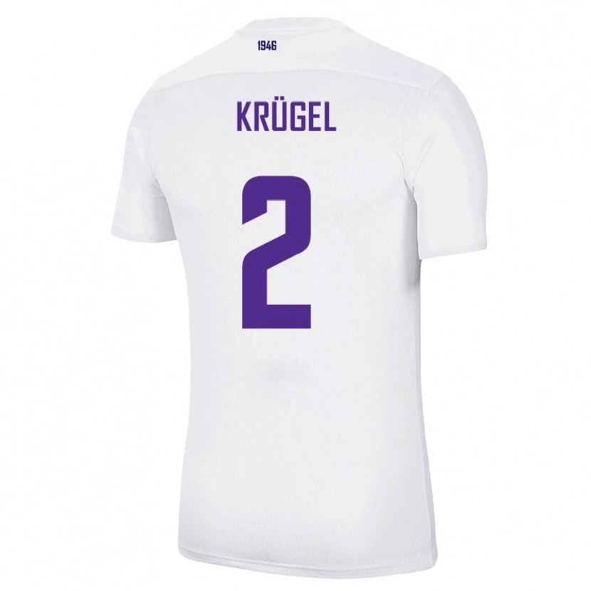 Danxen Kinder Theo Krügel #2 Weiß Grün Auswärtstrikot Trikot 2025/26 T-Shirt Österreich