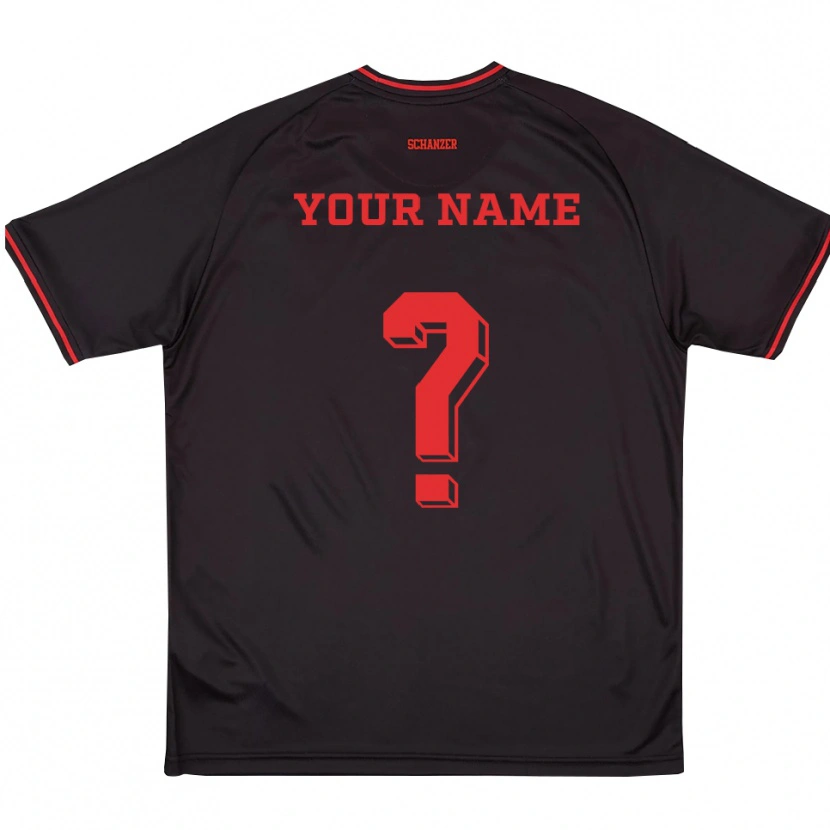 Danxen Kinder Ihren Namen #0 Schwarz Rot Weiß Auswärtstrikot Trikot 2025/26 T-Shirt Österreich