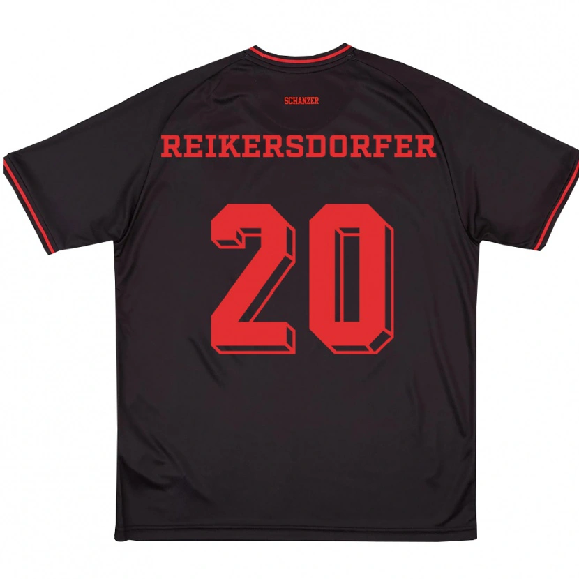 Danxen Kinder Katharina Reikersdorfer #20 Schwarz Rot Weiß Auswärtstrikot Trikot 2025/26 T-Shirt Österreich
