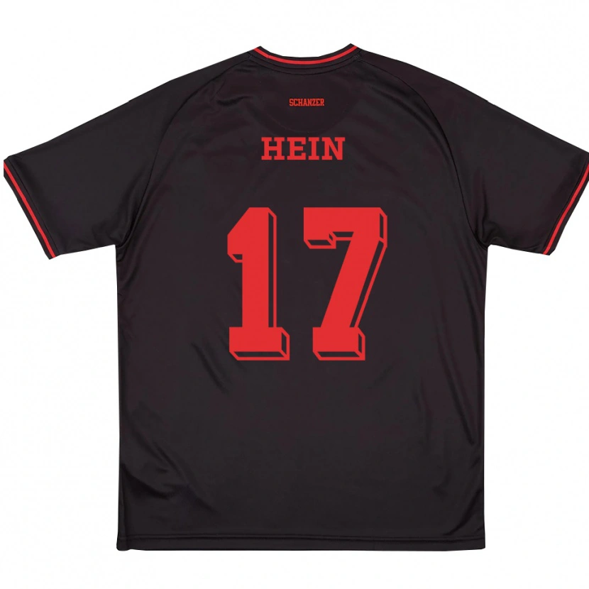 Danxen Kinder Leonie Hein #17 Schwarz Rot Weiß Auswärtstrikot Trikot 2025/26 T-Shirt Österreich