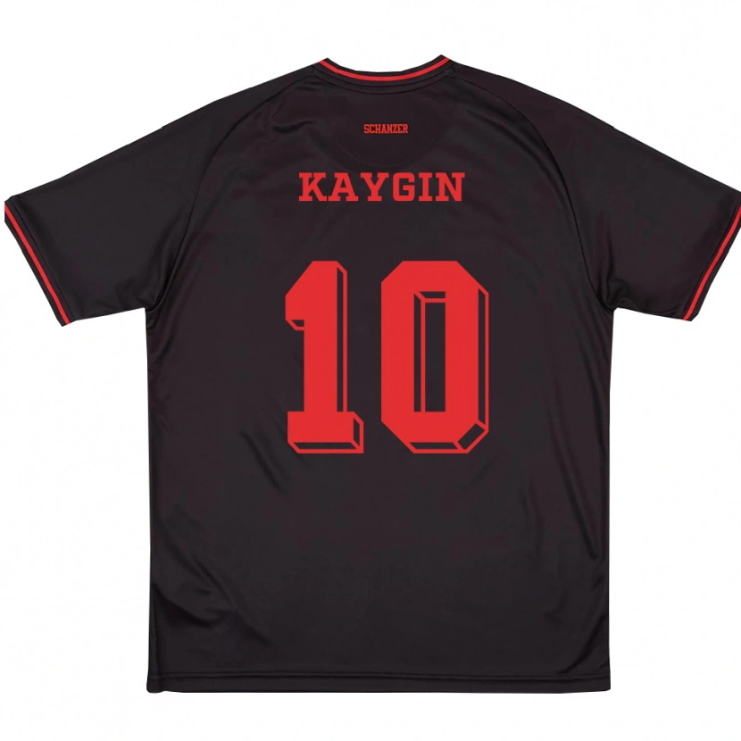 Danxen Kinder Dennis Kaygin #10 Schwarz Rot Weiß Auswärtstrikot Trikot 2025/26 T-Shirt Österreich