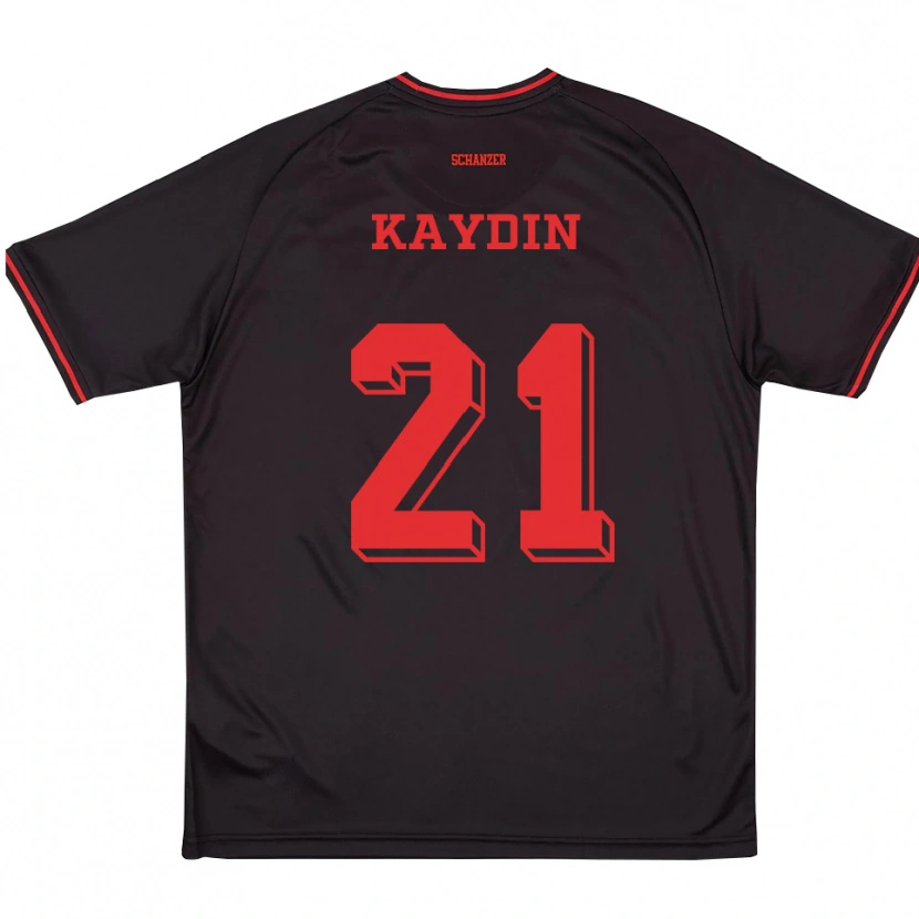 Danxen Kinder Malik Kaydin #21 Schwarz Rot Weiß Auswärtstrikot Trikot 2025/26 T-Shirt Österreich