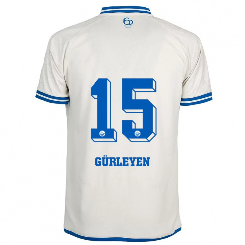 Danxen Kinder Ahmet Gürleyen #15 Weiß Blau Auswärtstrikot Trikot 2025/26 T-Shirt Österreich