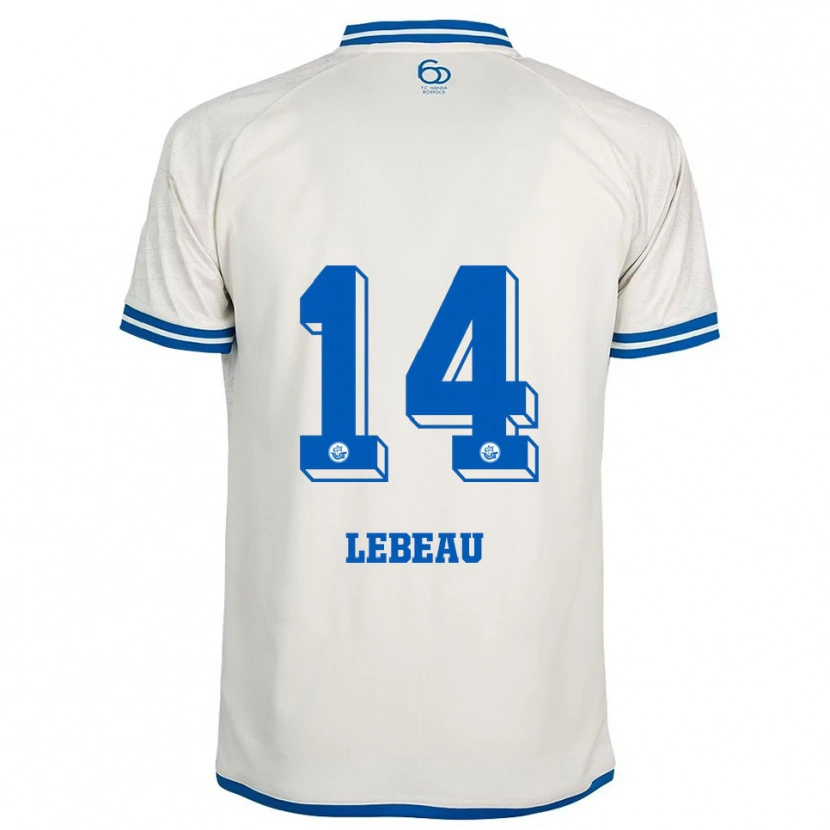 Danxen Kinder Adrien Lebeau #14 Weiß Blau Auswärtstrikot Trikot 2025/26 T-Shirt Österreich
