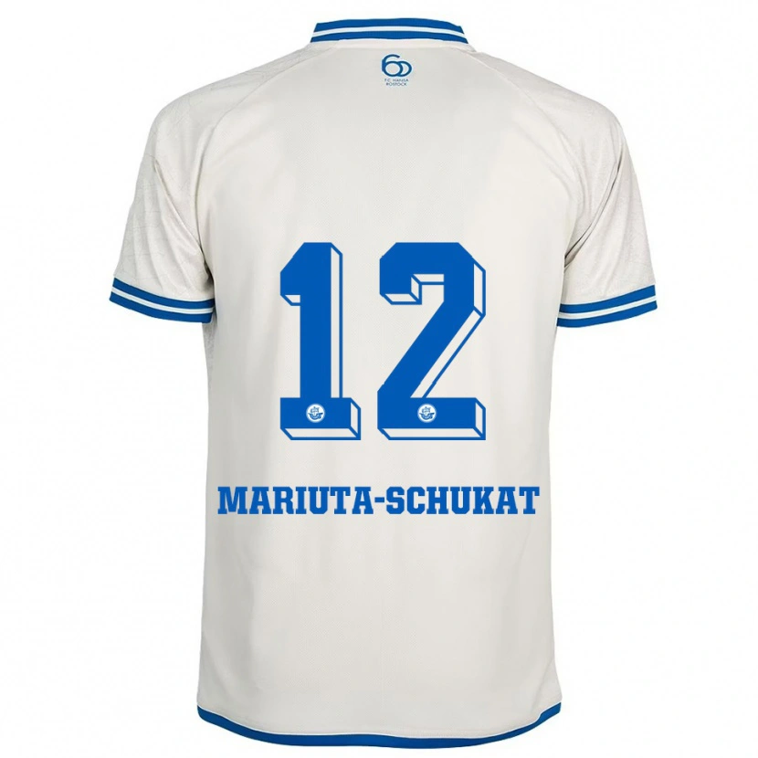 Danxen Kinder Lara Mariuta-Schukat #12 Weiß Blau Auswärtstrikot Trikot 2025/26 T-Shirt Österreich