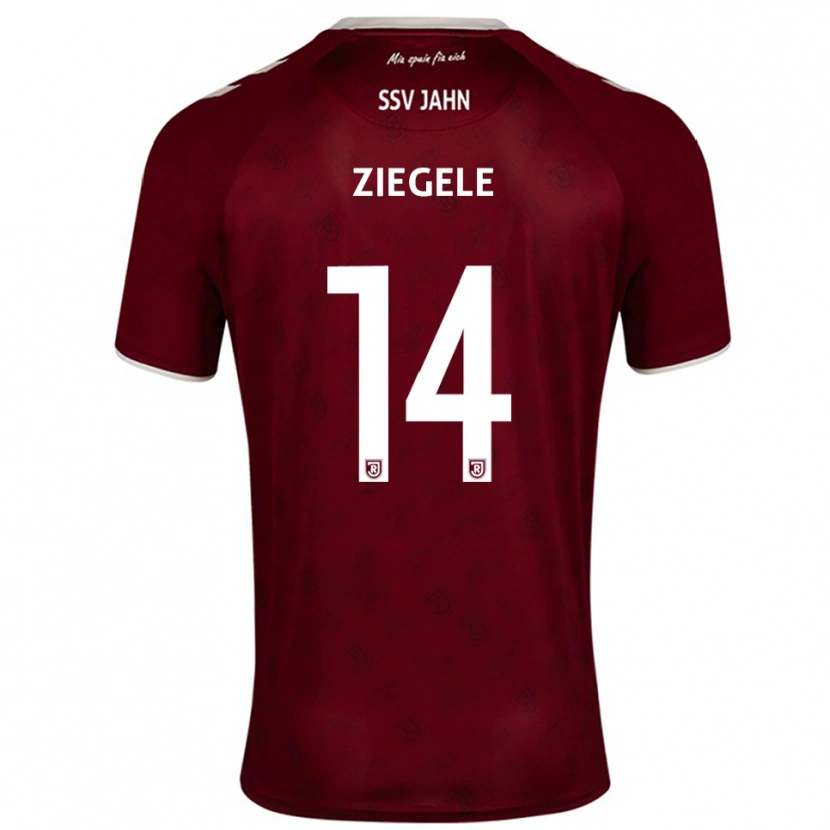 Danxen Kinder Robin Ziegele #14 Burgunder Weiß Auswärtstrikot Trikot 2025/26 T-Shirt Österreich