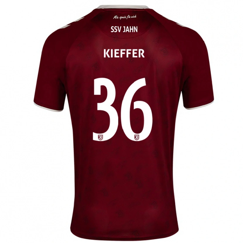 Danxen Kinder Ben Kieffer #36 Burgunder Weiß Auswärtstrikot Trikot 2025/26 T-Shirt Österreich
