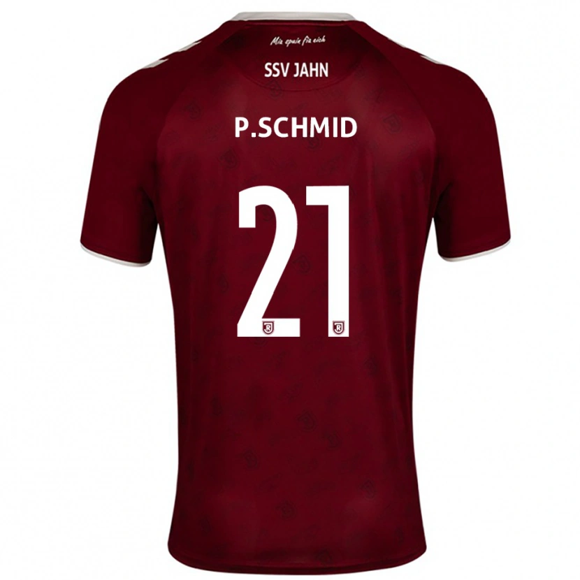 Danxen Kinder Paul Schmid #21 Burgunder Weiß Auswärtstrikot Trikot 2025/26 T-Shirt Österreich