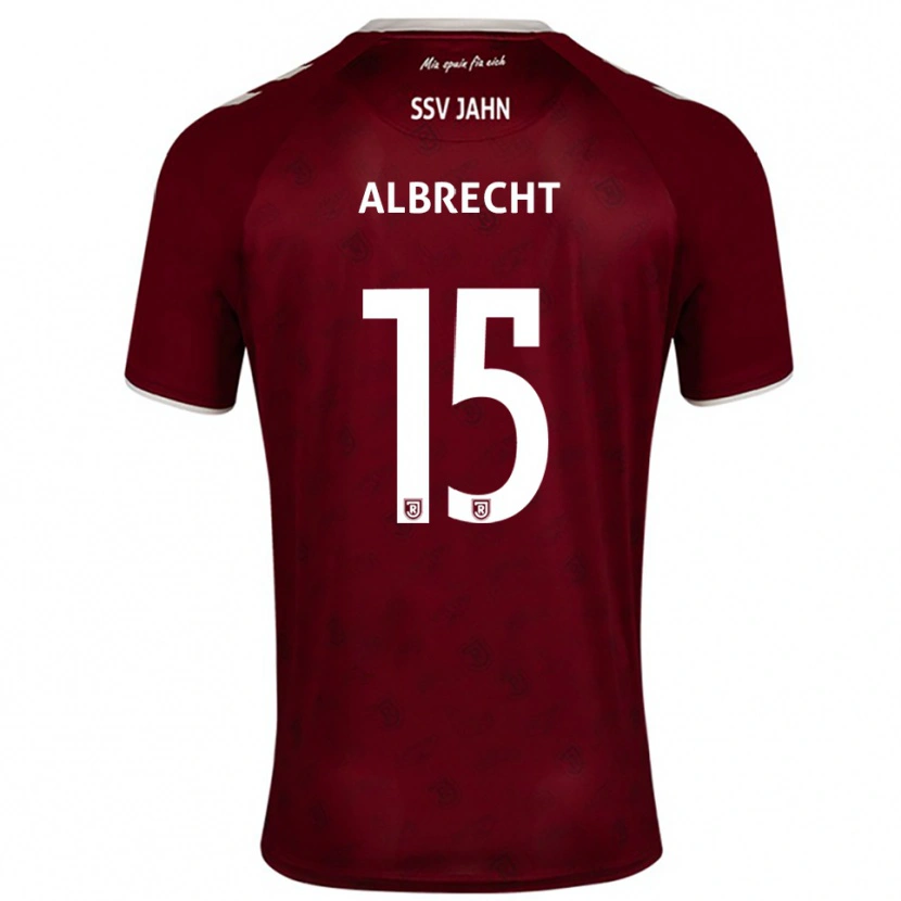 Danxen Kinder Felix Albrecht #15 Burgunder Weiß Auswärtstrikot Trikot 2025/26 T-Shirt Österreich