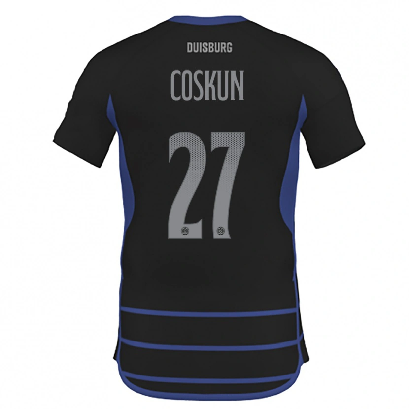 Danxen Kinder Can Coskun #27 Schwarz Blau Auswärtstrikot Trikot 2025/26 T-Shirt Österreich