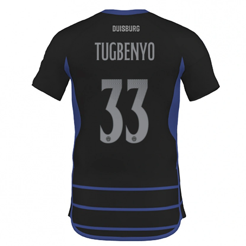 Danxen Kinder Jesse Tugbenyo #33 Schwarz Blau Auswärtstrikot Trikot 2025/26 T-Shirt Österreich