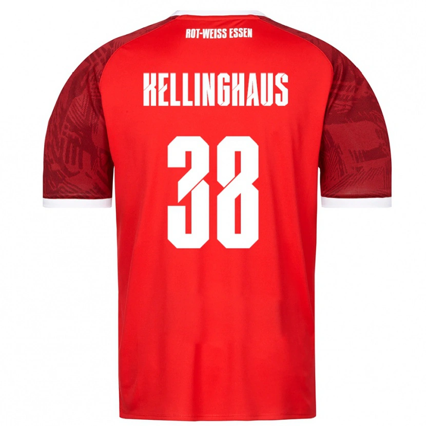 Danxen Kinder Nicolai Schulte-Kellinghaus #38 Rot Burgunder Weiß Auswärtstrikot Trikot 2025/26 T-Shirt Österreich