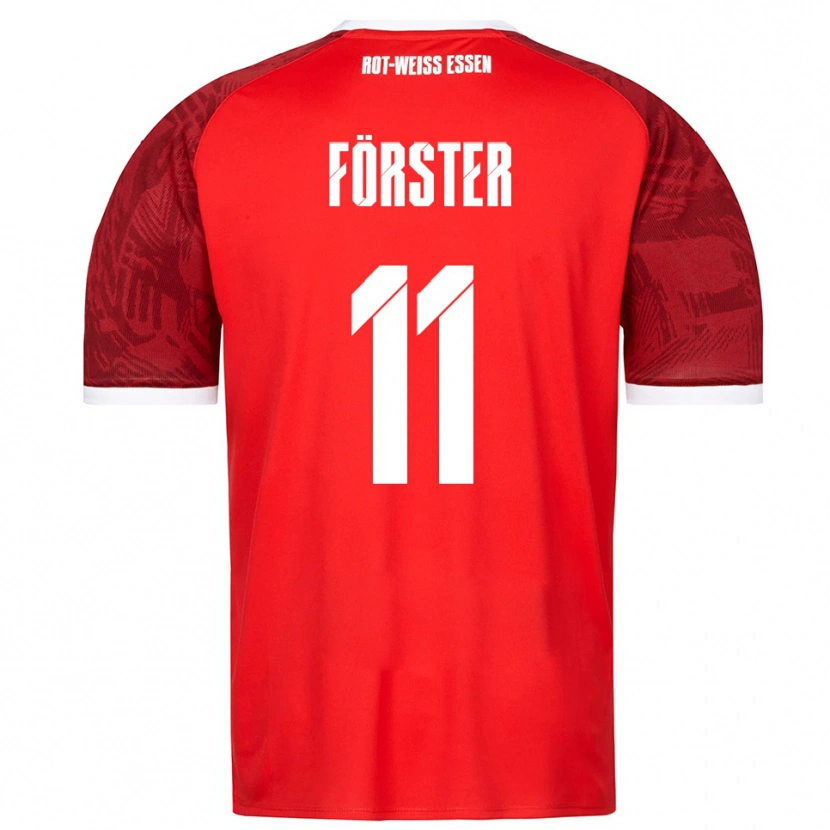 Danxen Kinder Luis Förster #11 Rot Burgunder Weiß Auswärtstrikot Trikot 2025/26 T-Shirt Österreich