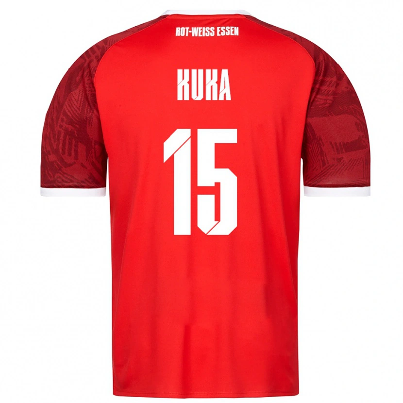 Danxen Kinder Hamid Kuka #15 Rot Burgunder Weiß Auswärtstrikot Trikot 2025/26 T-Shirt Österreich