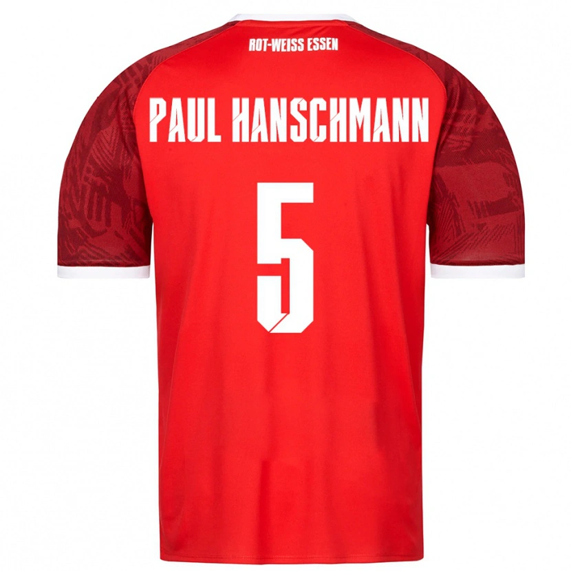 Danxen Kinder Theodor Paul Hanschmann #5 Rot Burgunder Weiß Auswärtstrikot Trikot 2025/26 T-Shirt Österreich