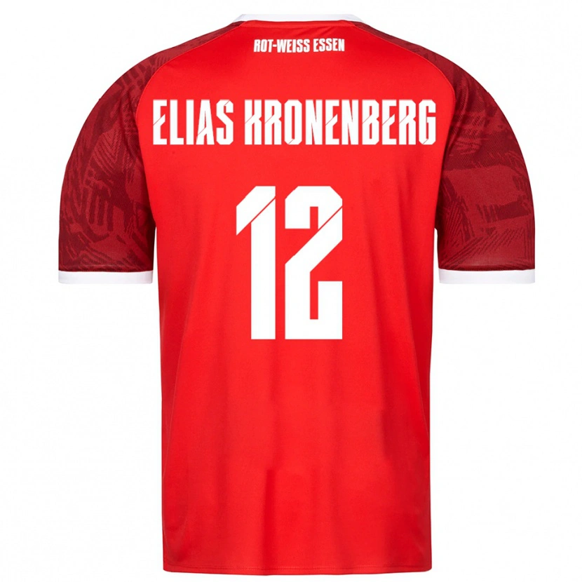 Danxen Kinder Sebastian Elias Kronenberg #12 Rot Burgunder Weiß Auswärtstrikot Trikot 2025/26 T-Shirt Österreich