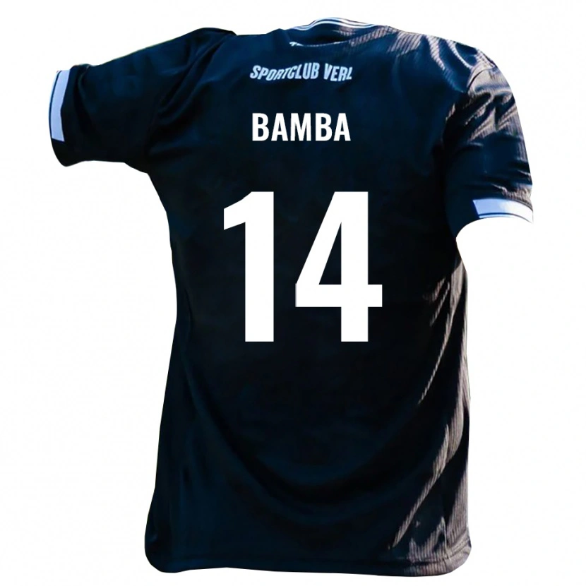 Danxen Kinder Emmanuel Bamba #14 Schwarz Weiß Auswärtstrikot Trikot 2025/26 T-Shirt Österreich