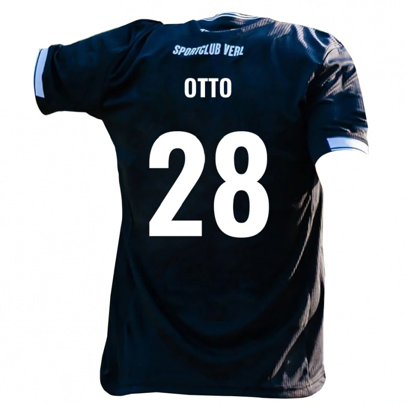 Danxen Kinder Yari Otto #28 Schwarz Weiß Auswärtstrikot Trikot 2025/26 T-Shirt Österreich