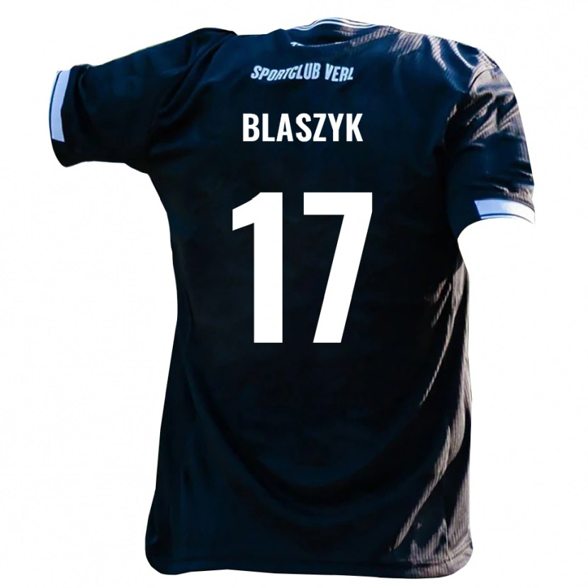 Danxen Kinder Yannick Blaszyk #17 Schwarz Weiß Auswärtstrikot Trikot 2025/26 T-Shirt Österreich