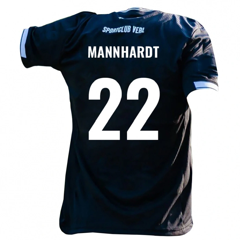 Danxen Kinder Marco Mannhardt #22 Schwarz Weiß Auswärtstrikot Trikot 2025/26 T-Shirt Österreich