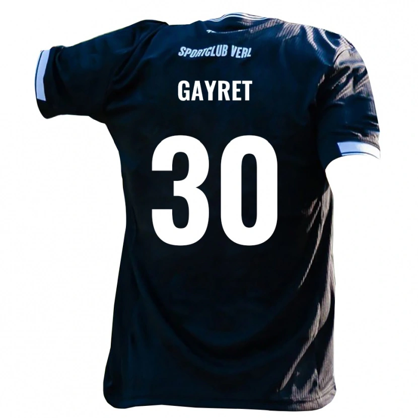 Danxen Kinder Timur Gayret #30 Schwarz Weiß Auswärtstrikot Trikot 2025/26 T-Shirt Österreich