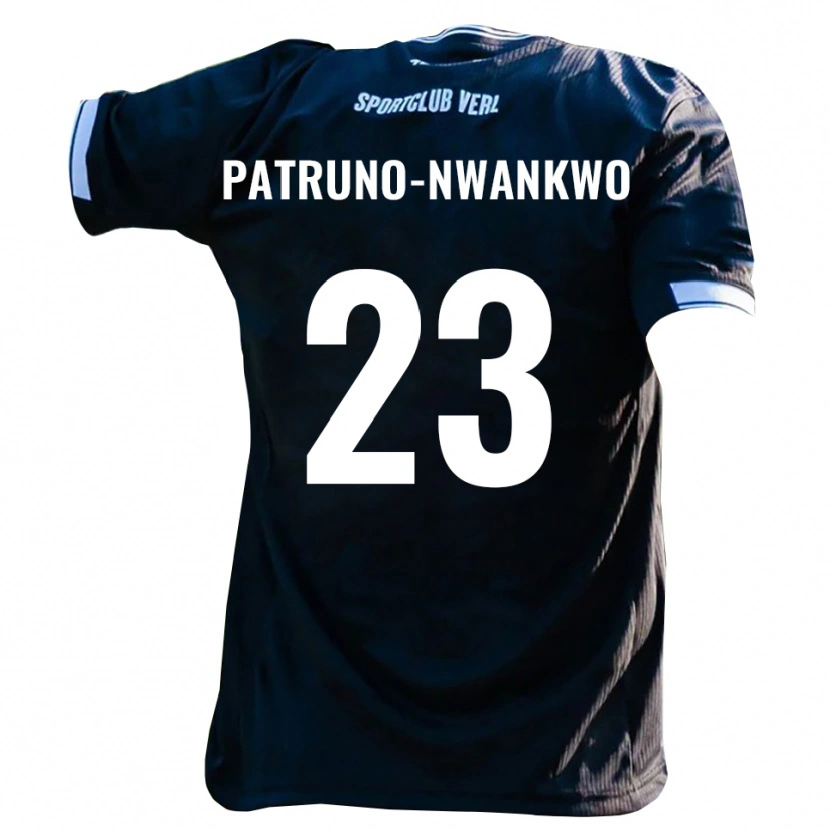 Danxen Kinder Josiah Patruno-Nwankwo #23 Schwarz Weiß Auswärtstrikot Trikot 2025/26 T-Shirt Österreich