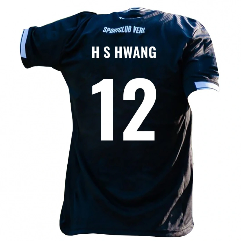 Danxen Kinder Seung-Ho Hwang #12 Schwarz Weiß Auswärtstrikot Trikot 2025/26 T-Shirt Österreich