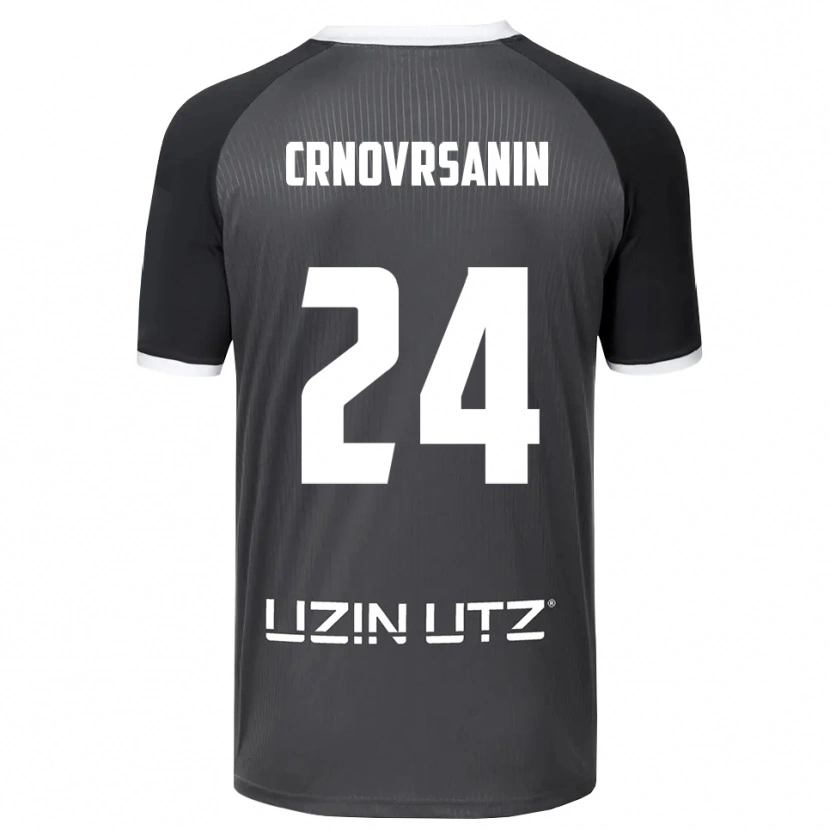 Danxen Kinder Sadin Crnovrsanin #24 Grau Weiß Auswärtstrikot Trikot 2025/26 T-Shirt Österreich