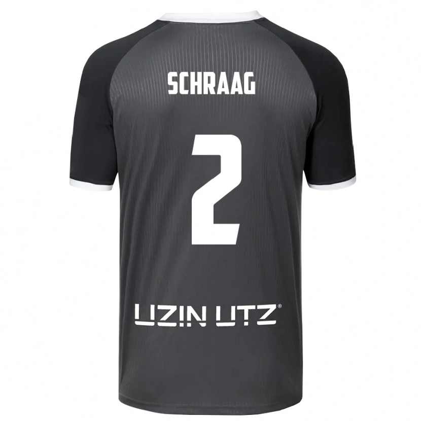 Danxen Kinder Felix Schraag #2 Grau Weiß Auswärtstrikot Trikot 2025/26 T-Shirt Österreich