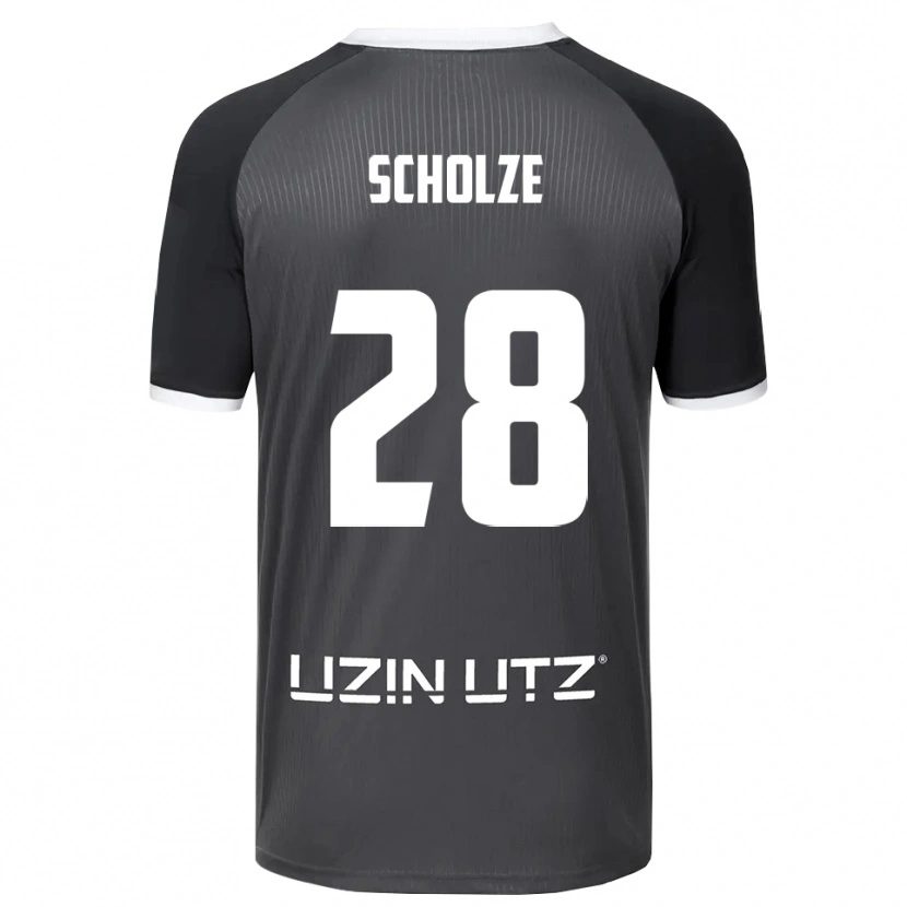 Danxen Kinder Max Scholze #28 Grau Weiß Auswärtstrikot Trikot 2025/26 T-Shirt Österreich
