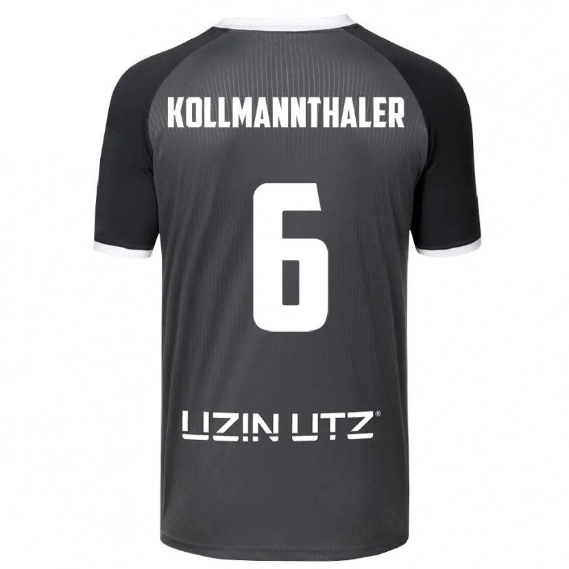 Danxen Kinder Elischa Kollmannthaler #6 Grau Weiß Auswärtstrikot Trikot 2025/26 T-Shirt Österreich