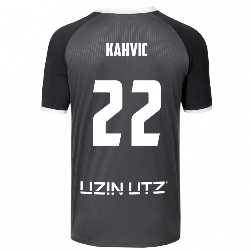 Danxen Kinder Aleksandar Kahvic #22 Grau Weiß Auswärtstrikot Trikot 2025/26 T-Shirt Österreich