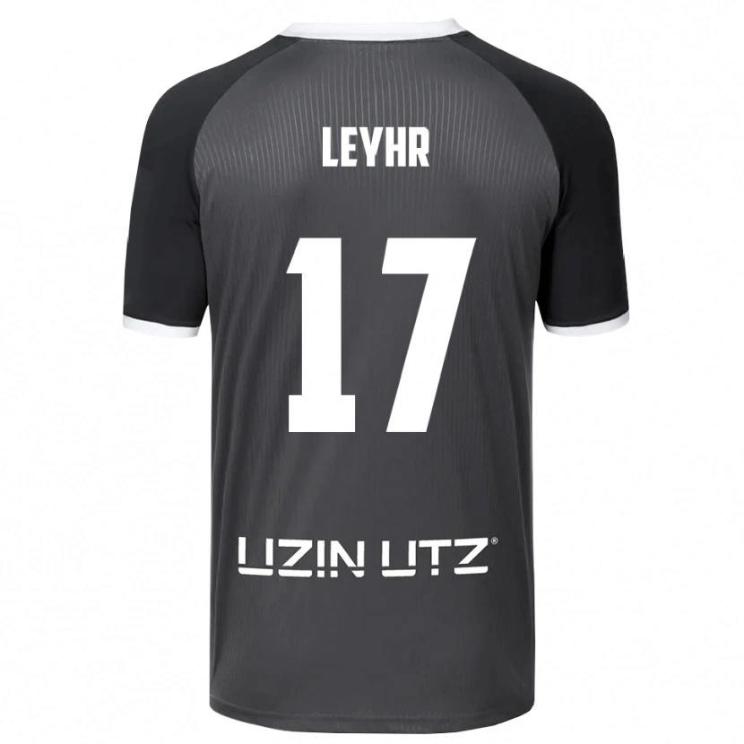 Danxen Kinder Tobias Leyhr #17 Grau Weiß Auswärtstrikot Trikot 2025/26 T-Shirt Österreich