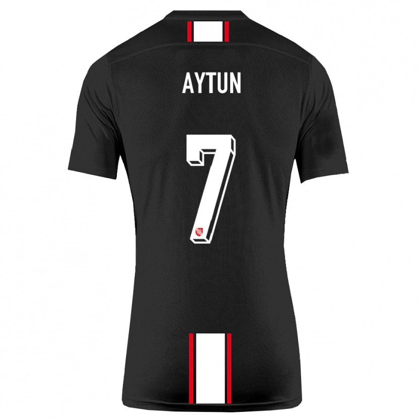 Danxen Kinder Emre Aytun #7 Schwarz Weiß Auswärtstrikot Trikot 2025/26 T-Shirt Österreich
