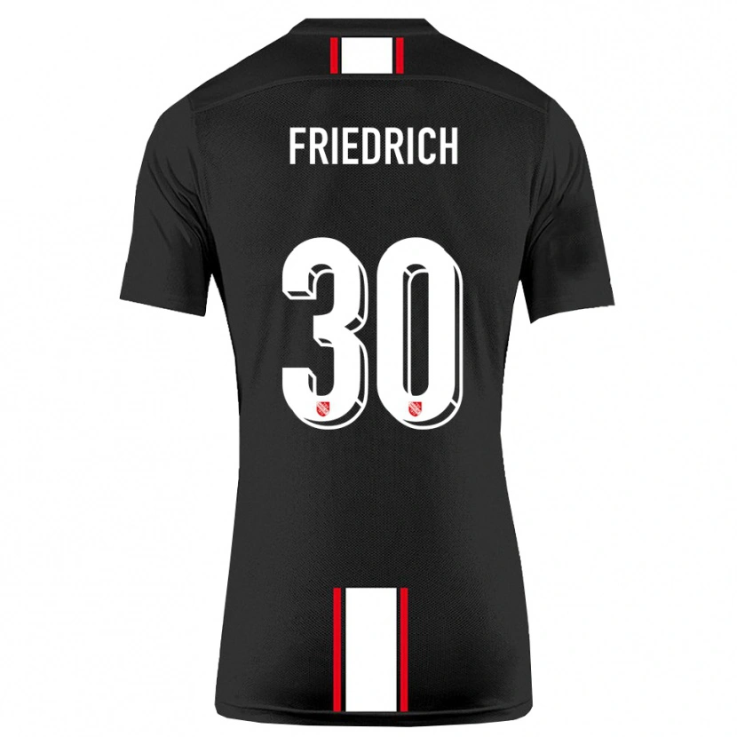 Danxen Kinder Timo Friedrich #30 Schwarz Weiß Auswärtstrikot Trikot 2025/26 T-Shirt Österreich
