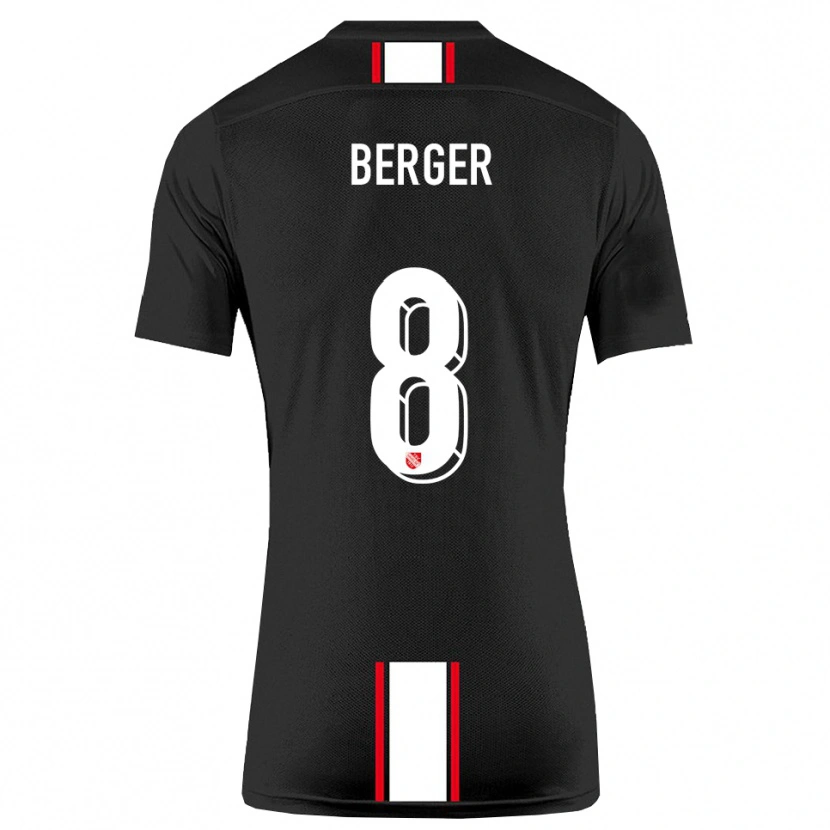 Danxen Kinder Johann Berger #8 Schwarz Weiß Auswärtstrikot Trikot 2025/26 T-Shirt Österreich