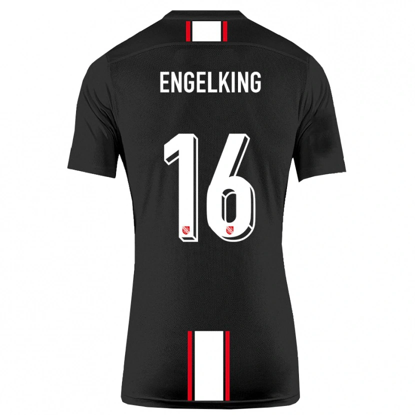 Danxen Kinder Torben Engelking #16 Schwarz Weiß Auswärtstrikot Trikot 2025/26 T-Shirt Österreich