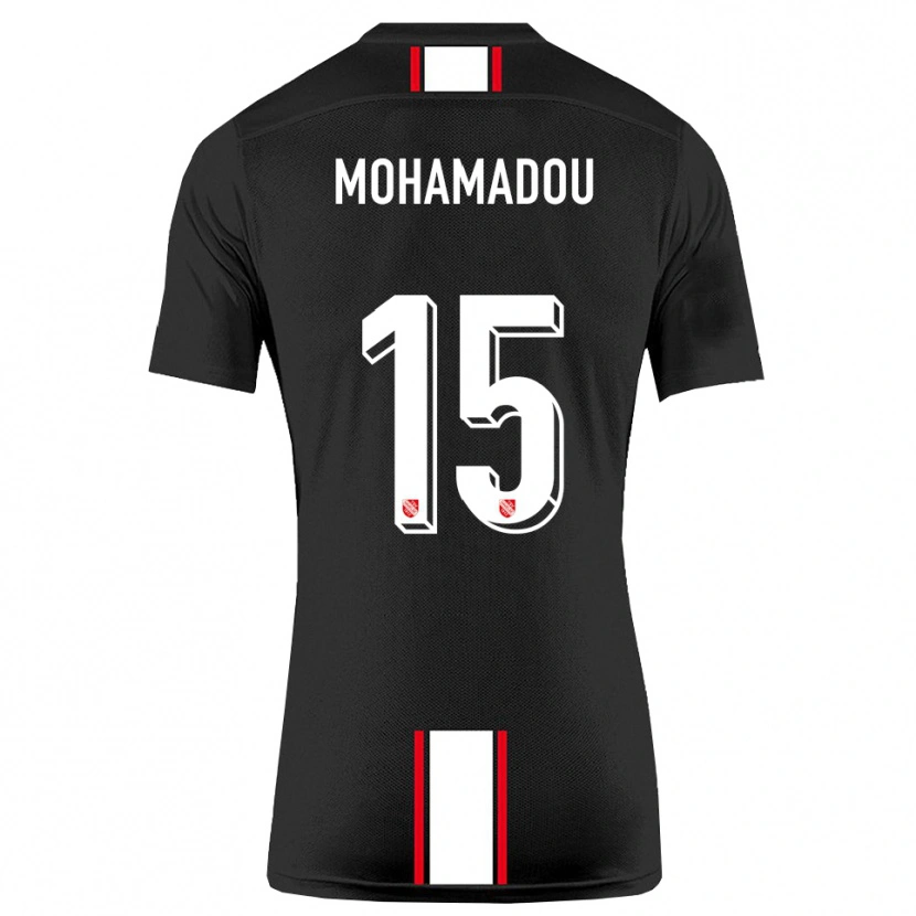 Danxen Kinder Akram-Dine Mohamadou #15 Schwarz Weiß Auswärtstrikot Trikot 2025/26 T-Shirt Österreich
