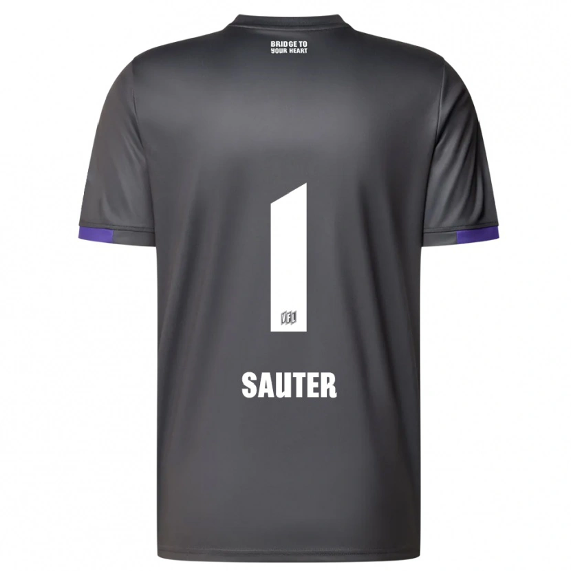 Danxen Kinder Niklas Sauter #1 Grau Lila Auswärtstrikot Trikot 2025/26 T-Shirt Österreich