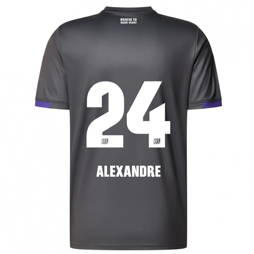 Danxen Kinder Tyron Alexandre #24 Grau Lila Auswärtstrikot Trikot 2025/26 T-Shirt Österreich