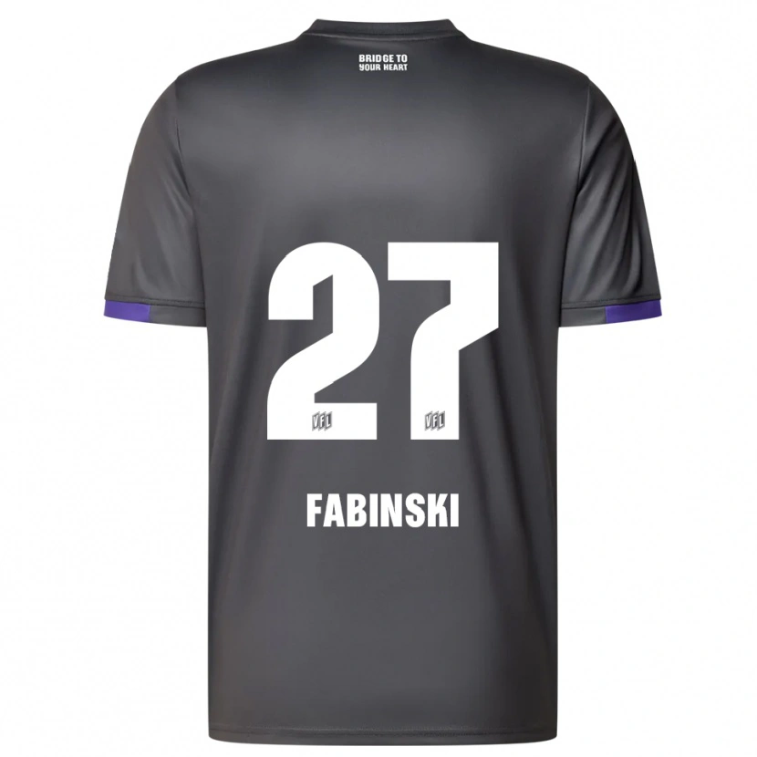 Danxen Kinder Robin Fabinski #27 Grau Lila Auswärtstrikot Trikot 2025/26 T-Shirt Österreich