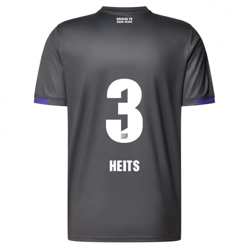Danxen Kinder Lasse Heits #3 Grau Lila Auswärtstrikot Trikot 2025/26 T-Shirt Österreich