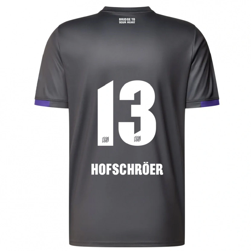 Danxen Kinder Joris Hofschröer #13 Grau Lila Auswärtstrikot Trikot 2025/26 T-Shirt Österreich