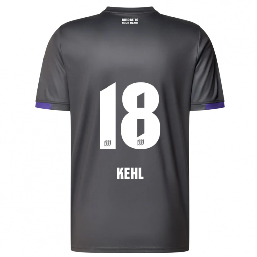 Danxen Kinder Lars Kehl #18 Grau Lila Auswärtstrikot Trikot 2025/26 T-Shirt Österreich